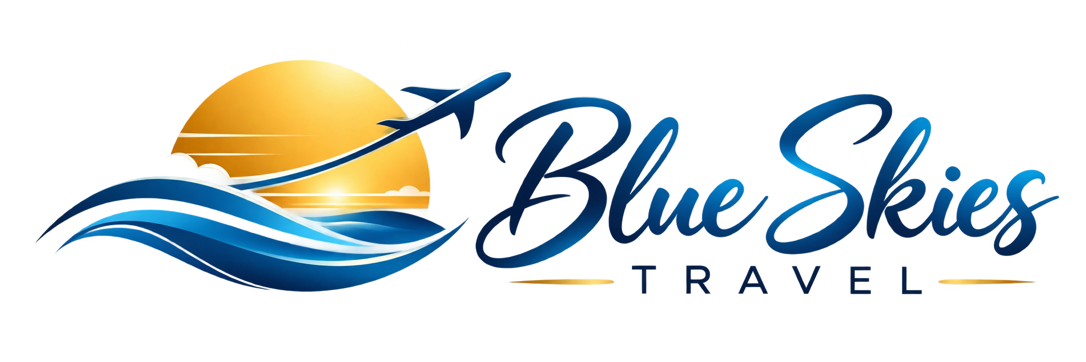 Fictional Blue Skies Travel brand concept