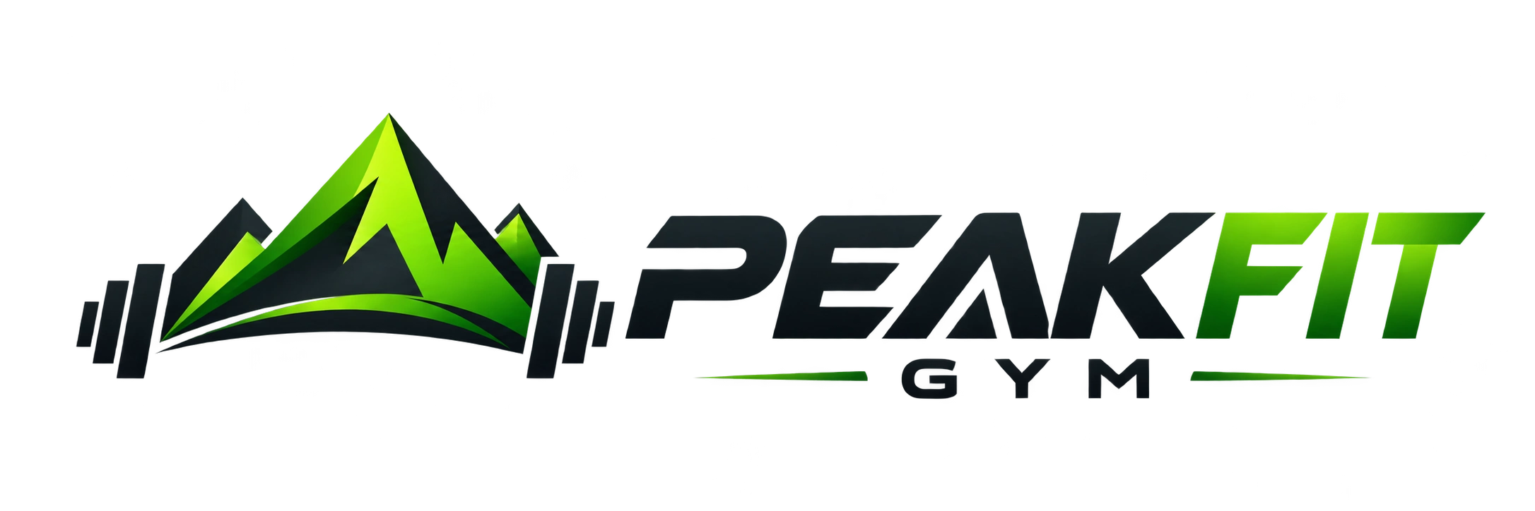 Fictional Peakfit Gym brand concept